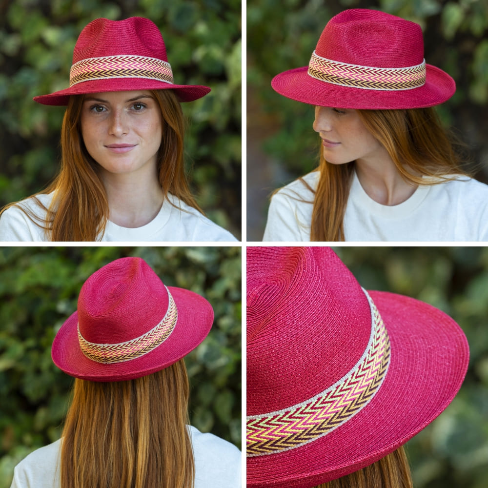Chapeau papier ruban large