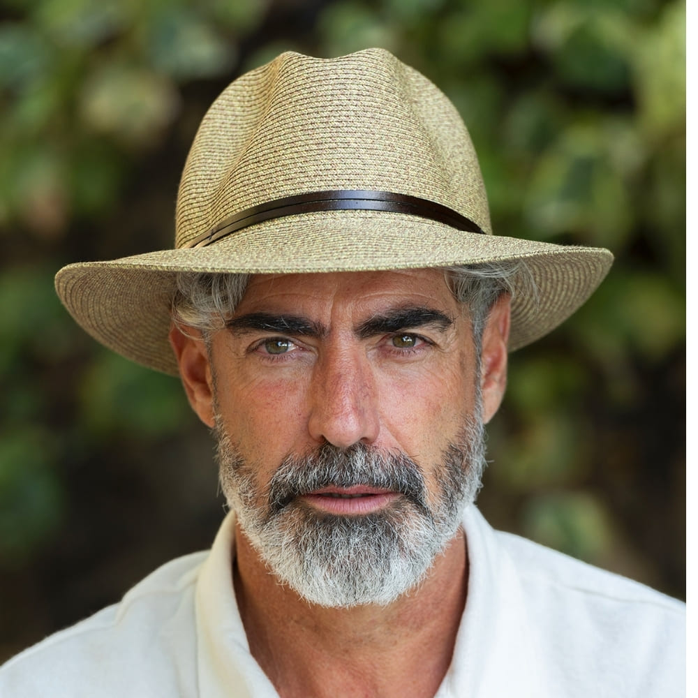 CHAPEAU PAPIER LIEN CUIR