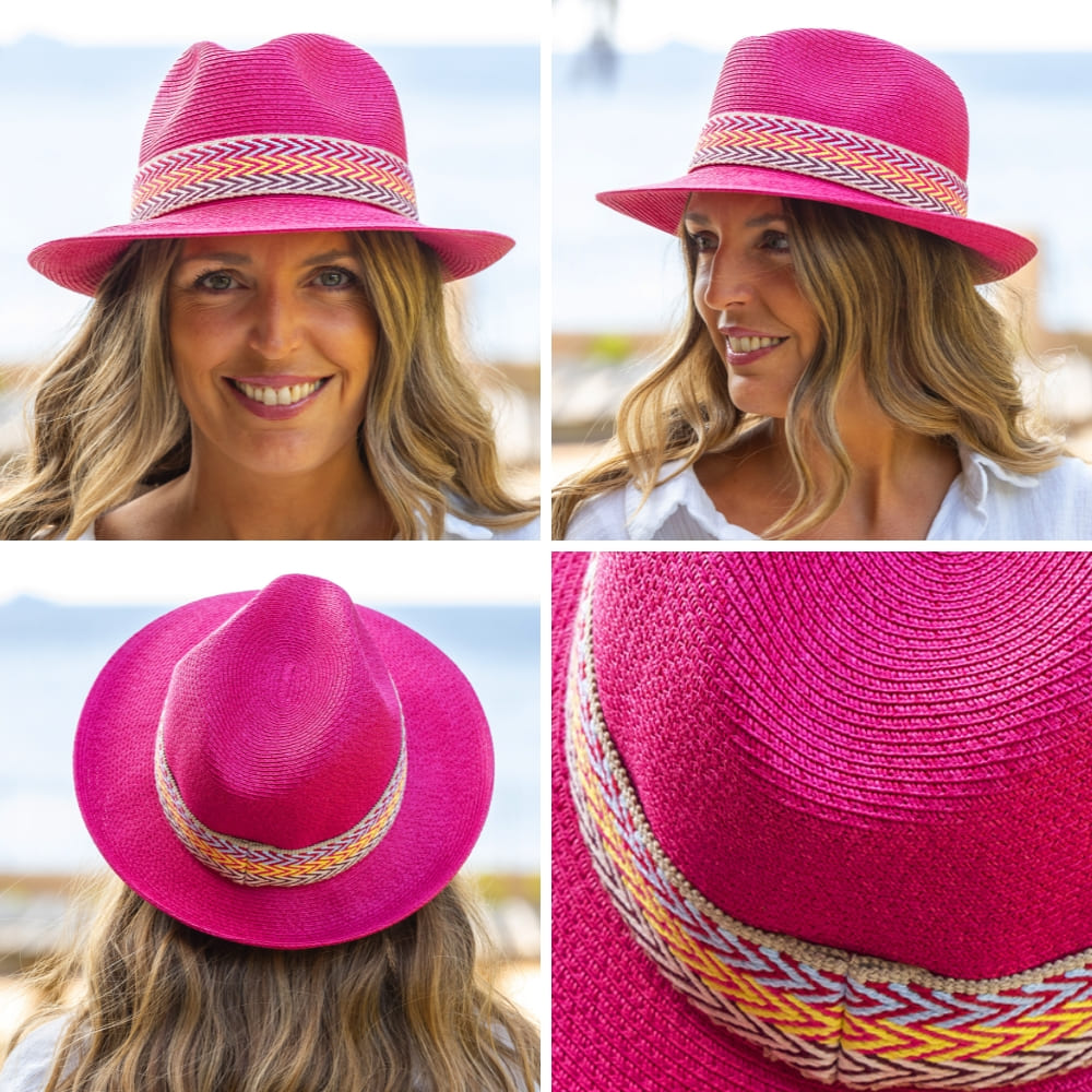 Chapeau papier ruban large