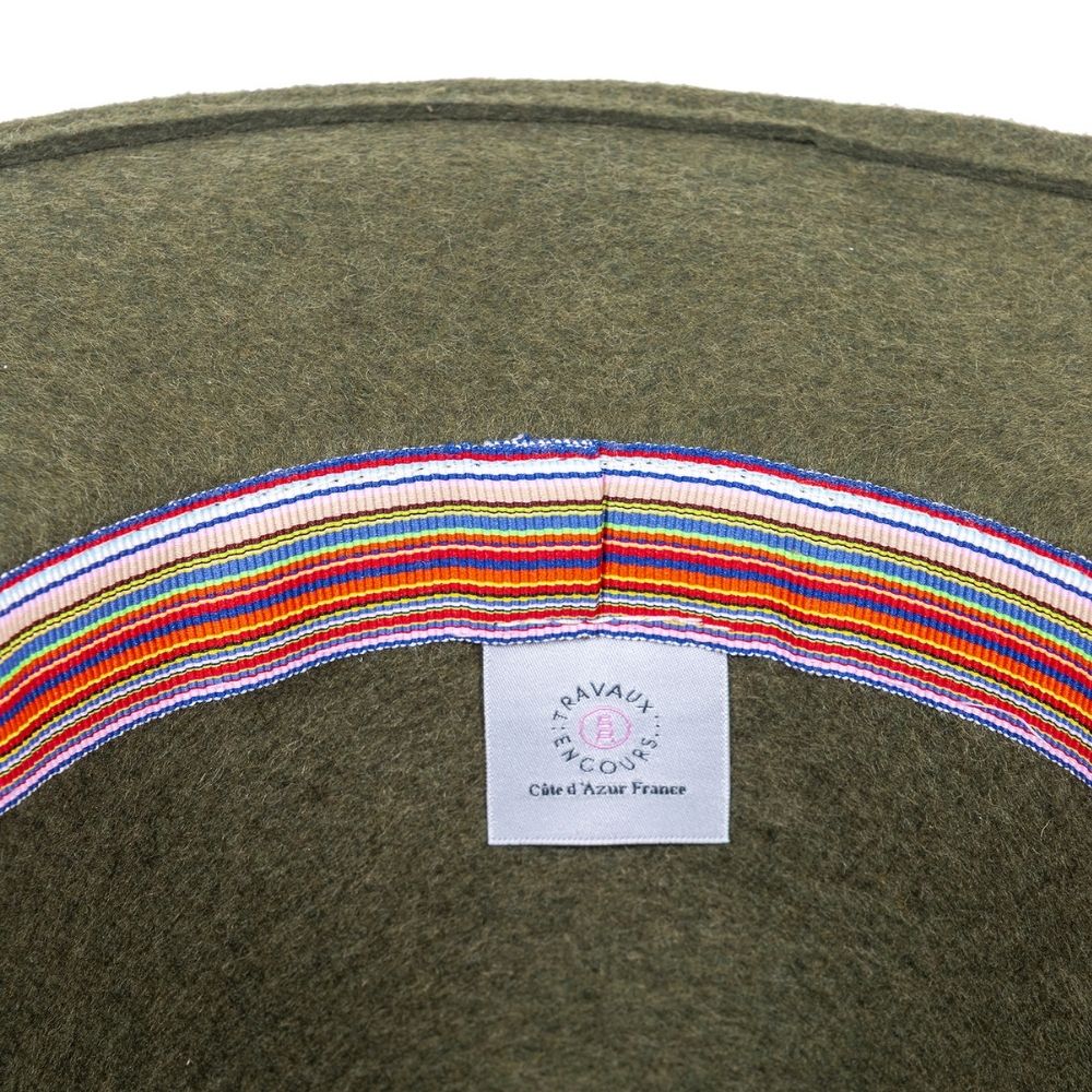 Felt fedora hat leather strop, stitched brim