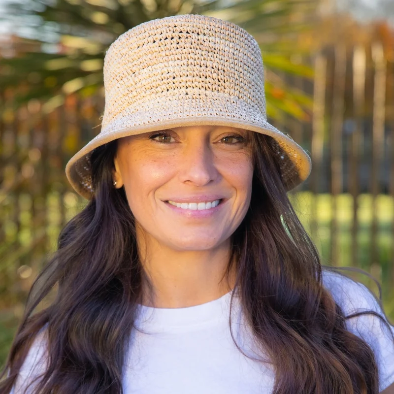 Raffia bucket hat natural