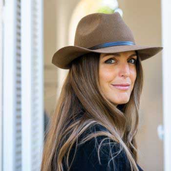 Felt fedora hat, leather strop, non stitched brim