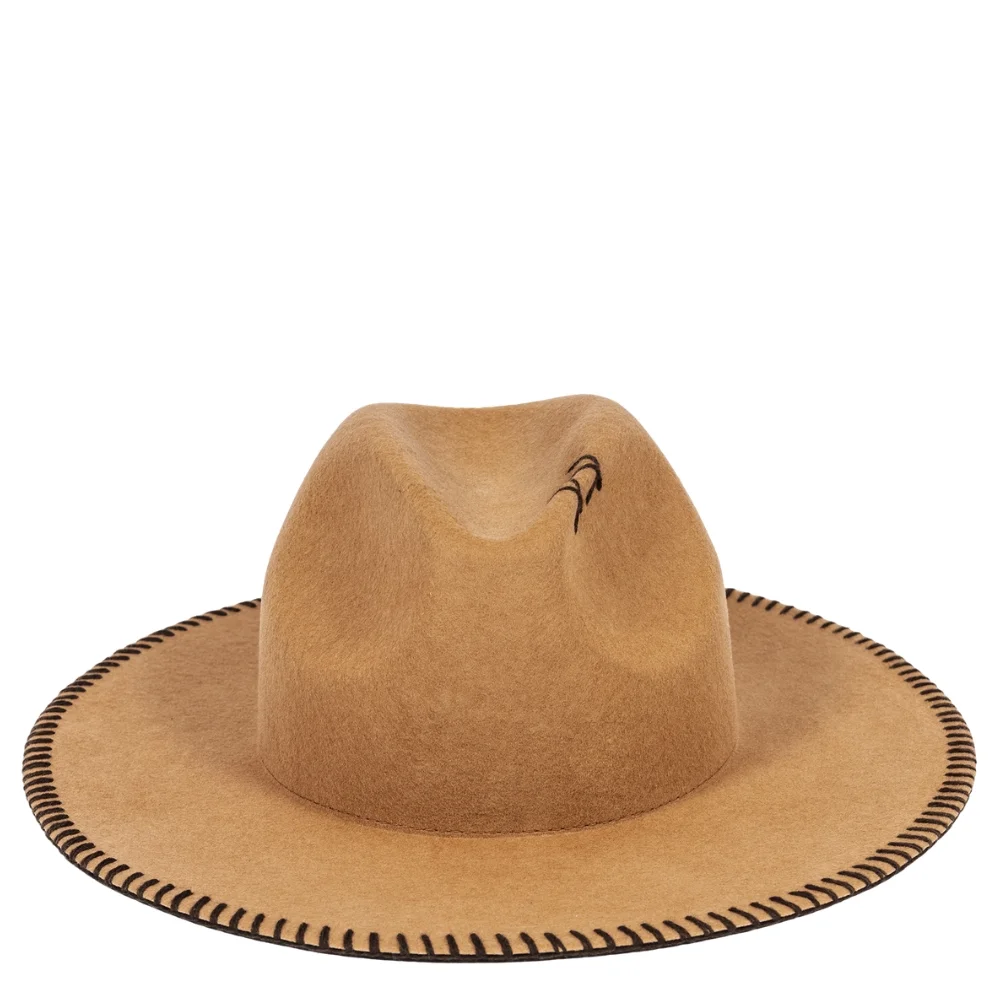 Chapeau feutre bord large CROCHET