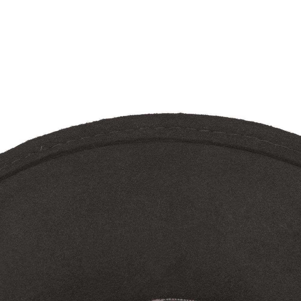 Felt fedora hat leather strop, stitched brim