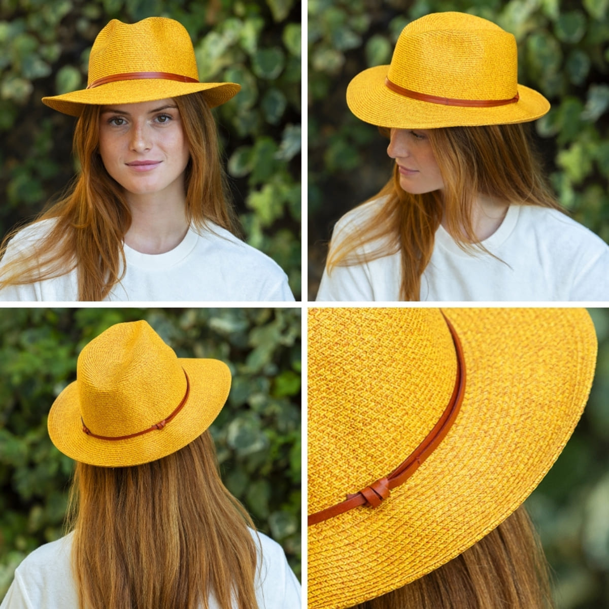 CHAPEAU PAPIER LIEN CUIR