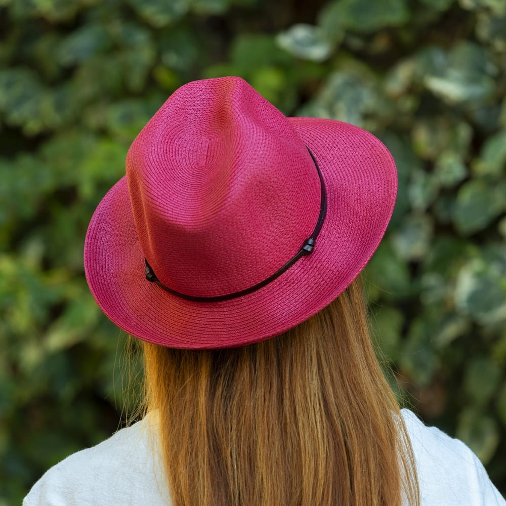 CHAPEAU PAPIER LIEN CUIR