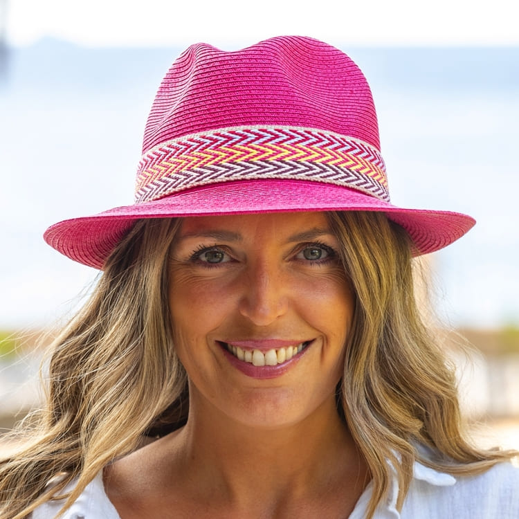 Chapeau papier ruban large