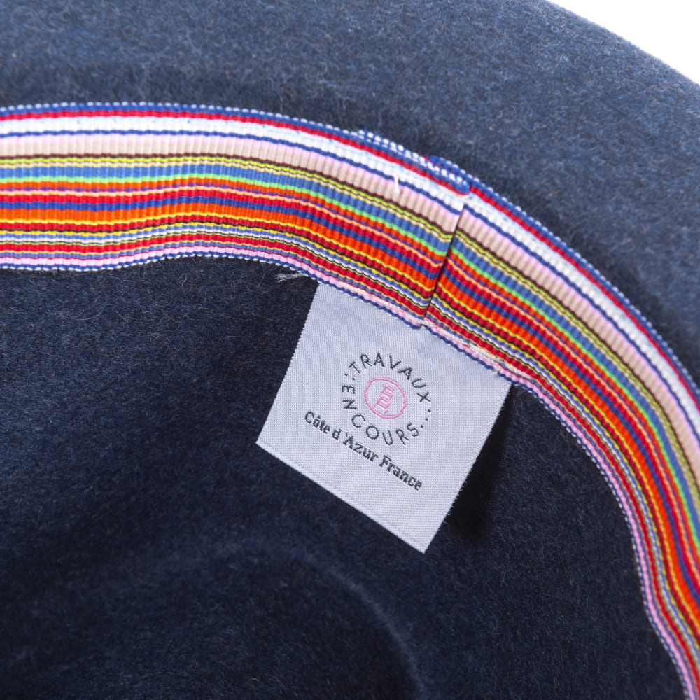 Felt fedora hat, leather strop, non stitched brim