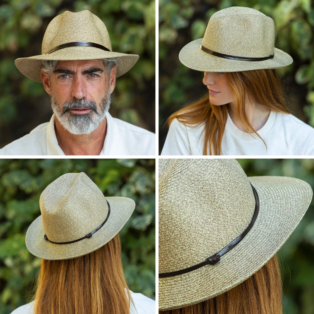 CHAPEAU PAPIER LIEN CUIR