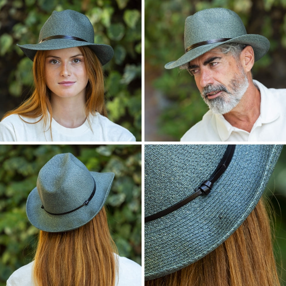 CHAPEAU PAPIER LIEN CUIR