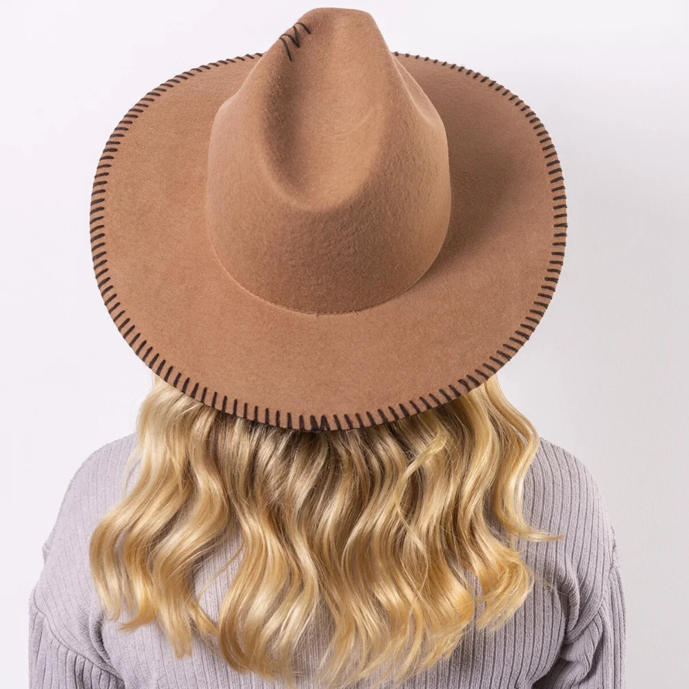 Chapeau feutre bord large CROCHET