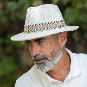 Chapeau papier ruban large