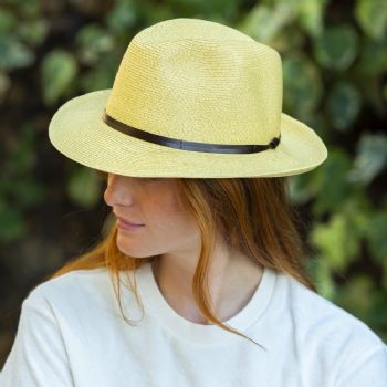 CHAPEAU PAPIER LIEN CUIR