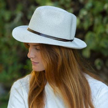 CHAPEAU PAPIER LIEN CUIR