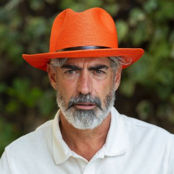 CHAPEAU PAPIER LIEN CUIR
