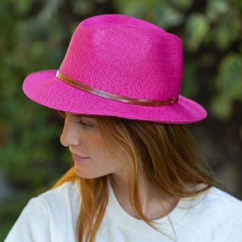 CHAPEAU PAPIER LIEN CUIR
