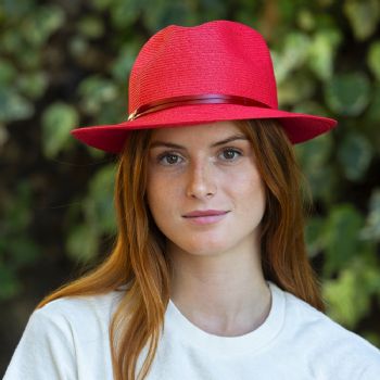 CHAPEAU PAPIER LIEN CUIR