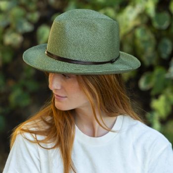CHAPEAU PAPIER LIEN CUIR