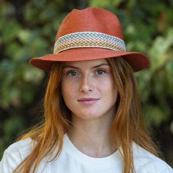 Chapeau papier ruban large