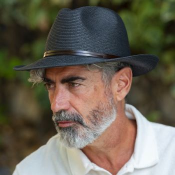 CHAPEAU PAPIER LIEN CUIR