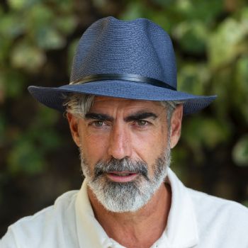 CHAPEAU PAPIER LIEN CUIR