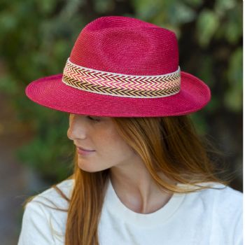 Chapeau papier ruban large
