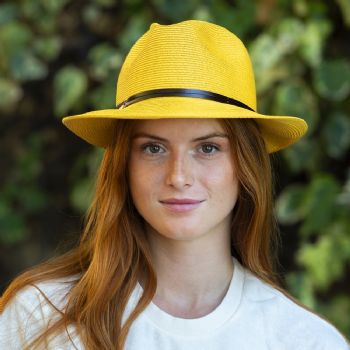 CHAPEAU PAPIER LIEN CUIR