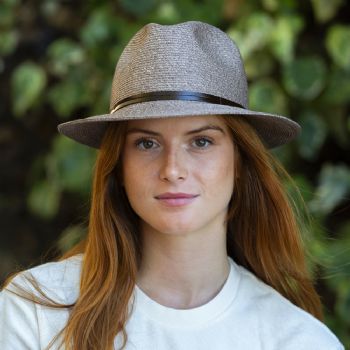 CHAPEAU PAPIER LIEN CUIR