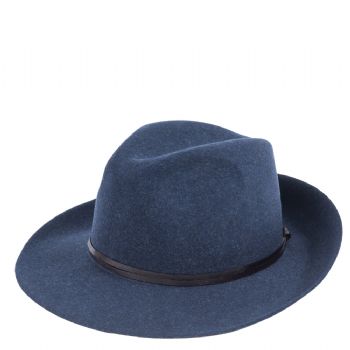 Travaux Unisexe Wool  TRAVAUX EN COURS
Fedora Hat in Black ~ Size 58 felt fedora hat, leather strop, non stitched brim  main image 2